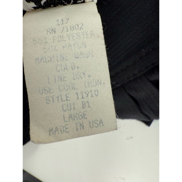 Vintage F Stop Black 2 Piece Outfit V Neck Short Sleeve Top Cropped Pants LARGE - Picture 13 of 14